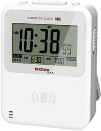 Produktbild: Techno Line WT 350 Quarz Wecker Wei&szlig; Alarmzeiten 2 Vibrationsalarm