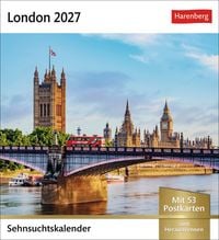 Produktbild: London Sehnsuchtskalender 2027 - Wochenkalender mit 53 Postkarten