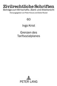 Produktbild: Grenzen des Tarifsozialplanes