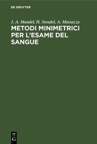 Produktbild: Metodi minimetrici per l&rsquo;esame del sangue