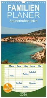 Produktbild: Familienplaner 2026 - Zauberhaftes Ibiza mit 5 Spalten (Wandkalender, 21 x 45 cm) CALVENDO