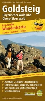 Produktbild: Wanderkarte Goldsteig, Bayerischer Wald und Oberpf&auml;lzer Wald 1 : 50 000
