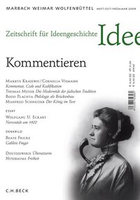 Produktbild: Zeitschrift f&uuml;r Ideengeschichte Heft III/1 Fr&uuml;hjahr 2009: