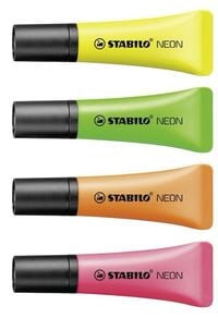 Produktbild: STABILO Textmarker -   NEON - 4er Pack - gelb, gr&uuml;n, pink, orange