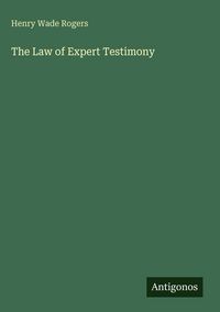 Produktbild: The Law of Expert Testimony
