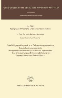 Produktbild: Straff&auml;lligenp&auml;dagogik und Delinquenzprophylaxe