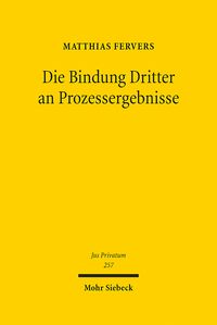 Produktbild: Fervers, M: Bindung Dritter an Prozessergebnisse