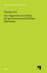 Produktbild: Das Allgemeine im Aufbau der geisteswissenschaftlichen Erkenntnis