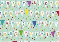 Produktbild: BRAUN + COMPANY Geschenkpapier Rolle Everyday, Wimpel t&uuml;rkis