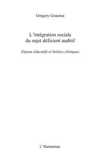 Produktbild: L'integration sociale du sujetdeficient