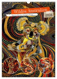 Produktbild: Wildes Australien - Tiere im Stile der Aborigine-Kunst (Wandkalender 2026 DIN A3 hoch), CALVENDO Monatskalender