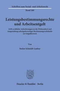 Produktbild: Leistungsbestimmungsrechte und Arbeitsentgelt.