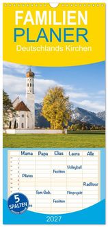 Produktbild: Familienplaner 2027 - Deutschlands Kirchen mit 5 Spalten (Wandkalender, 21 x 45 cm) CALVENDO