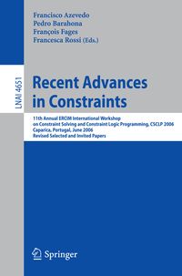 Produktbild: Recent Advances in Constraints