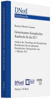Produktbild: Gemeinsames Europ&auml;isches Kaufrecht f&uuml;r die EU?