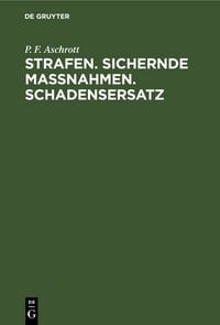 Produktbild: Strafen. Sichernde Massnahmen. Schadensersatz
