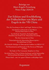 Produktbild: Zur Edition und Erschlie&szlig;ung der Fr&uuml;hschriften von Marx und Engels in der VR China
