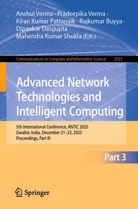 Produktbild: Advanced Network Technologies and Intelligent Computing