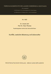 Produktbild: Konflikt, seelische Belastung und Lebensalter