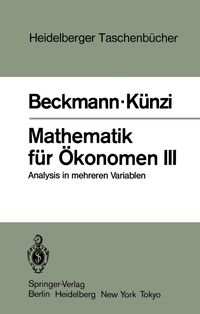 Produktbild: Mathematik f&uuml;r &Ouml;konomen III