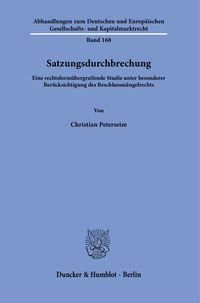 Produktbild: Satzungsdurchbrechung.