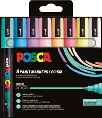 Produktbild: Marker UNI POSCA PC-5M 8er Set soft