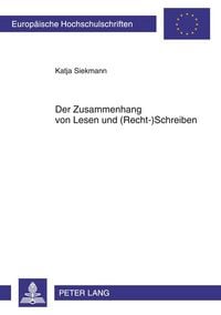 Produktbild: Der Zusammenhang von Lesen und (Recht-)Schreiben