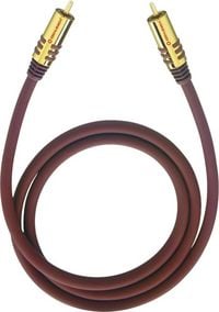 Produktbild: Cinch Audio Anschlusskabel [1x Cinch-Stecker - 1x Cinch-Stecker] 3.00 m Bordeaux vergoldete Steckkontakte Oehlbach NF Sub