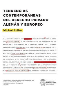 Produktbild: Tendencias contempor&aacute;neas del derecho privado alem&aacute;n y europeo