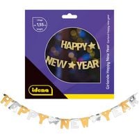 Produktbild: Idena Girlande Happy New Year gold /silber 160cm