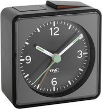 Produktbild: TFA Dostmann 60.1013.01 Quarz Wecker Schwarz Alarmzeiten 1 Fluoreszierend Zeiger