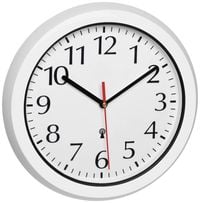 Produktbild: TFA Dostmann 60.3542.02 Funk Wanduhr 30 cm Weiß Badezimmer-/Feuchtraum geeignet, spritzwassergeschützt