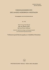 Produktbild: Verbesserung der Benutzungsdauer in l&auml;ndlichen Ortsnetzen