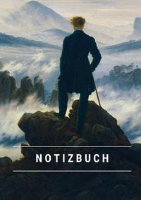 Produktbild: Notizbuch klein A5 Blanko - Notizheft 44 Seiten 90g/m&sup2; - Softcover Caspar David Friedrich "Der Wanderer &uuml;ber dem Nebelmeer"- Papier