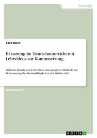 Produktbild: E-Learning im Deutschunterricht mit Lehrvideos zur Kommasetzung