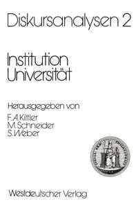 Produktbild: Diskursanalysen 2: Institution Universit&auml;t