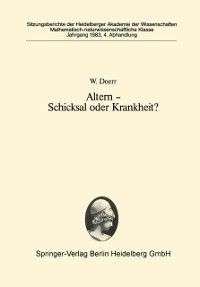 Produktbild: Altern - Schicksal oder Krankheit?