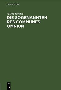 Produktbild: Die sogenannten Res communes omnium
