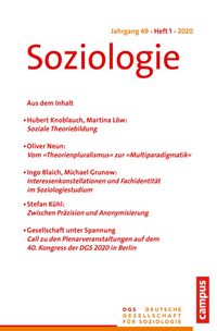 Produktbild: Soziologie 1/2020