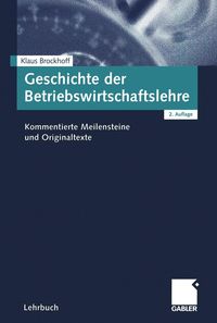 Produktbild: Geschichte der Betriebswirtschaftslehre