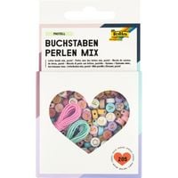 Produktbild: FOLIA&reg; Buchstaben-Perlenset Mix, Pastell