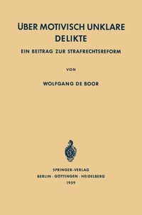 Produktbild: &Uuml;ber Motivisch Unklare Delikte