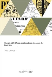 Produktbild: Compte definitif des recettes et