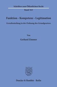 Produktbild: Funktion - Kompetenz - Legitimation.