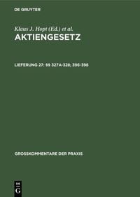 Produktbild: Aktiengesetz / &sect;&sect; 327a-328; 396-398