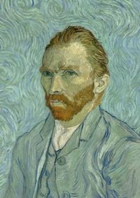 Produktbild: Notizbuch A4 blanko Softcover - Motiv "Selbstportr&auml;t"Vincent van Gogh - 100 Seiten - Papier