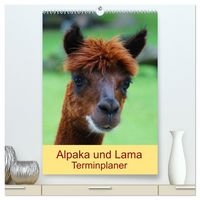 Produktbild: Alpaka und Lama Terminplaner (hochwertiger Premium Wandkalender 2026 DIN A2 hoch), Kunstdruck in Hochglanz