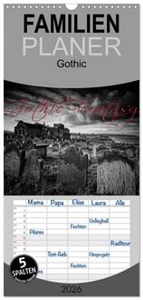 Produktbild: Familienplaner 2026 - Gothic Fantasy mit 5 Spalten (Wandkalender, 21 x 45 cm) CALVENDO