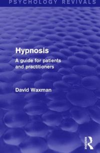 Produktbild: Waxman, D: Hypnosis (Psychology Revivals)