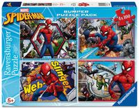 Produktbild: Kinderpuzzle 4x100 Teile - Spider-Man - Rettung in der Not